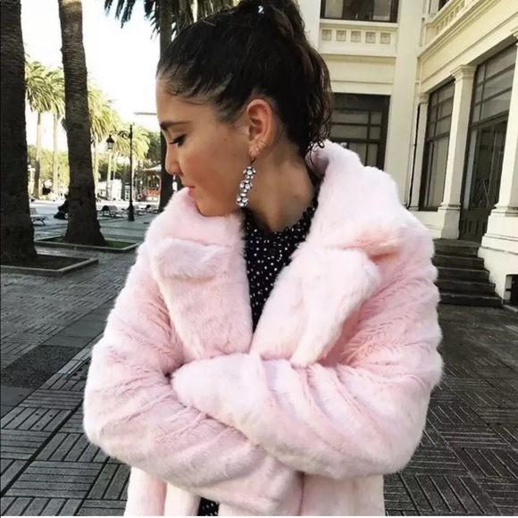 ZARA Soft pink long coat - Picture 6 of 9